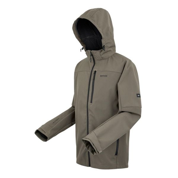Kurtka turystyczna softshell Regatta Arana. Niebieskie kurtki męskie Regatta, m, bez wzorów, z materiału, bez kaptura. Za 320.95 zł.