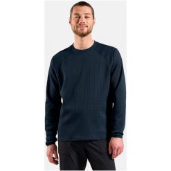 Bluza bez kaptura Odlo Mid Layer CUBIC. Niebieskie bluzy męskie Odlo, l, bez wzorów, z dzianiny, bez kaptura. Za 269.99 zł.