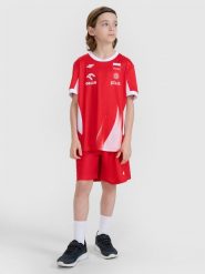 4F Spodenki meczowe replika dziecięce 4F x Polska Siatkówka - czerwone 110/116. Czerwone szorty dla chłopców 4f, bez wzorów, z dzianiny, klasyczne. Za 169.99 zł.