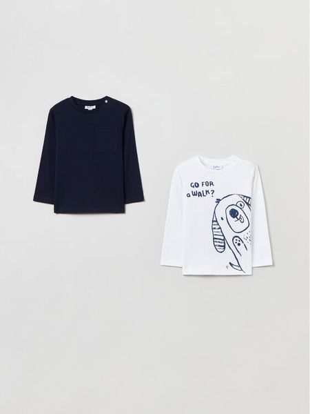 OVS Komplet bluzek 1847406 Kolorowy Regular Fit. T-shirty dla chłopców OVS, bez wzorów, z bawełny, bez ramiączek. Za 39.99 zł.