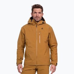 Kurtka narciarska męska Schöffel Nollen. Brązowe kurtki snowboardowe męskie Schöffel, m, bez wzorów, z materiału, długie, bez kaptura, narciarskie, Venturi (Schöffel). Za 1,139.00 zł.
