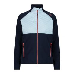 Kurtka hybrydowa dla kobiet do wędrówek CMP. Czarne kurtki snowboardowe damskie CMP, bez wzorów, bez kaptura, narciarskie. Za 348.00 zł.