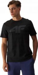 KOSZULKA MĘSKA 4F GŁADKA TSHIRT BAWEŁNA CZARNA PREZENT 1844 20s r. M. Czarne t-shirty męskie 4f, m, bez wzorów, z bawełny, bez kołnierzyka. Za 27.99 zł.