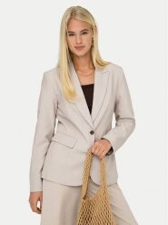 ONLY Marynarka Raven 15338389 Beżowy Slim Fit. Brązowe żakiety damskie Only, bez wzorów, z syntetyku. Za 199.99 zł.
