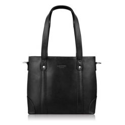 Torebka damska skórzana na ramię duża czarna torba damska shopper Paolo Peruzzi T-41-BL. Czarne torby na ramię damskie bez wzorów, ze skóry, biznesowe, duże, bez dodatków. Za 339.00 zł.
