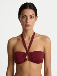 Guess Góra od bikini E6GJ15 KF590 Bordowy. Czerwone bikini damskie Guess, l, z aplikacjami. Za 329.99 zł.