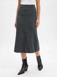 Tommy Hilfiger spódnica z dzianiny wełnianej Kobiety szary, S. Szare spódnice damskie Tommy Hilfiger, s, bez wzorów, z dzianiny, rozkloszowane. Za 549.95 zł.