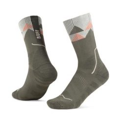 Skarpetki sportowe dla dorosłych Thermonet Crew Socks. Zielone skarpety damskie Buff, bez wzorów, z elastanu. Za 129.99 zł.