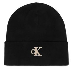 Czapka Calvin Klein. Czarne czapki i kapelusze męskie Calvin Klein, na zimę, bez wzorów. Za 129.99 zł.