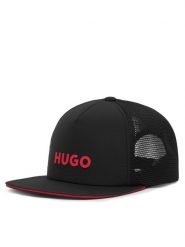 HUGO Czapka z daszkiem G01171 S Czarny. Czarne rękawiczki dziecięce Hugo, bez wzorów, z poliesteru. Za 124.99 zł.