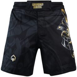 Spodenki do MMA męskie Ground Game Oni Samurai. Czarne krótkie spodenki sportowe męskie GROUND GAME, l, bez wzorów. Za 189.99 zł.