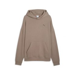 Oversizowa bluza z kapturem Puma Essential. Brązowe bluzy męskie Puma, m, bez wzorów, ze skóry, z kapturem. Za 307.50 zł.