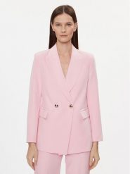 Maryley Marynarka 24EB127/43OR Różowy Regular Fit. Czerwone żakiety damskie Maryley, m, bez wzorów, z syntetyku. Za 279.99 zł.