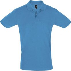 Męska Koszulka Polo Perfect. Zielone koszulki polo męskie SOL'S, m, bez wzorów, z bawełny, bez ramiączek. Za 112.99 zł.