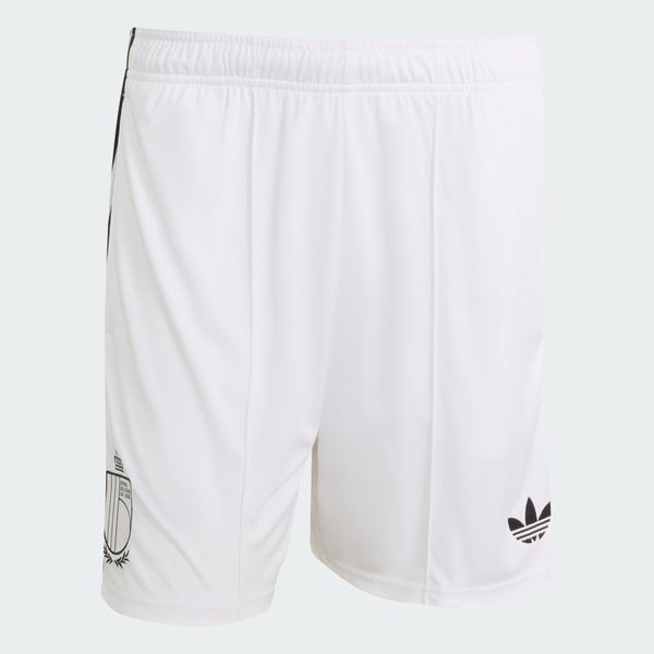 Spodenki wyjazdowe Belgia 26. Białe krótkie spodenki sportowe męskie Adidas, l, z aplikacjami, z materiału, klasyczne. Za 199.00 zł.