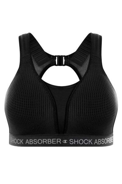 Biustonosz treningowy Shock Absorber Ultimate Run Bra Padded black U10057. Czarne biustonosze Champion, bez wzorów, z materiału. Za 239.99 zł.