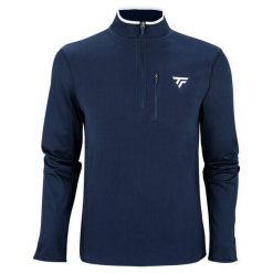 Bluza 1/4 zamka błyskawicznego Tecnifibre. Niebieskie bluzy damskie TECNIFIBRE, bez wzorów, bez kaptura. Za 429.00 zł.