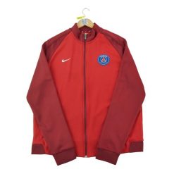 Second life - Nike kurtka dresowa męska PSG - Stan dobry. Czerwone kurtki męskie Nike, l, bez wzorów, z dresówki, sportowe, bez kaptura. Za 136.28 zł.