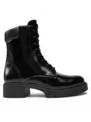 Coach Trzewiki CX027 Czarny. Czarne botki damskie Coach, z lakierowanej skóry, bez obcasa, na płaskiej podeszwie, bez zapięcia. Za 989.99 zł.