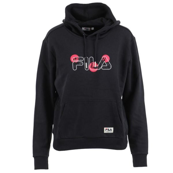 Fila Bellagio Hoody, damska bluza. Czarne bluzy damskie Fila, s, bez wzorów, z bawełny, z kapturem. Za 139.99 zł.