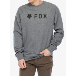 Bluza męska Fox Absolute Fleece Crew. Szare bluzy męskie FOX, m, bez wzorów, bez kaptura. Za 230.99 zł.