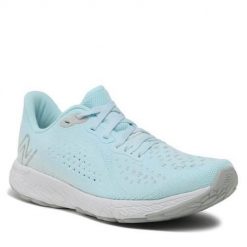 Buty do biegania damskie New Balance WTMPOCA2. Niebieskie obuwie sportowe damskie New Balance, bez wzorów, z materiału, do biegania. W wyprzedaży za 556.20 zł.