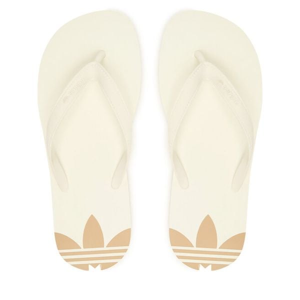 Japonki adidas. Białe klapki damskie Adidas, bez wzorów, bez obcasa. Za 89.99 zł.