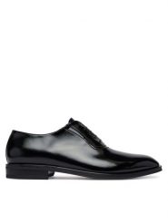 BOSS Półbuty Derrek 50569943 Czarny. Czarne eleganckie półbuty Boss, ze skóry, wizytowe, bez zapięcia. Za 1,549.00 zł.