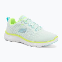 Buty damskie SKECHERS Flex Appeal 5.0 New Path. Niebieskie obuwie sportowe damskie Skechers, bez wzorów, trekkingowe, Skechers Sport. Za 289.99 zł.