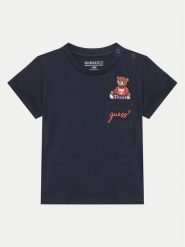 Guess T-Shirt I5RI03 I3Z14 Granatowy Regular Fit. Niebieskie t-shirty dla chłopców Guess, z aplikacjami, z bawełny, bez ramiączek. Za 59.99 zł.