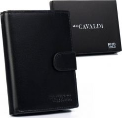4U Cavaldi Duży, Skórzany Portfel Męski Z Systemem Rfid Protect. Portfele męskie 4U Cavaldi, bez wzorów. Za 91.82 zł.
