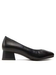 Caprice Czółenka 9-22303-43 Czarny. Czarne czółenka damskie Caprice, bez wzorów, ze skóry, bez obcasa, bez zapięcia. Za 265.99 zł.
