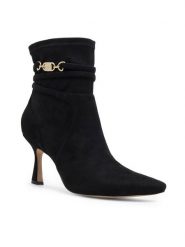 Nine West Botki LUBENA ZL23003CC Czarny. Czarne botki damskie Nine West, z syntetyku, bez obcasa, na szpilce, bez zapięcia. Za 279.99 zł.