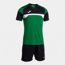 Zestaw koszulka i spodenki Joma Danubio III. Czarne koszulki sportowe męskie Joma, l, bez wzorów, z poliesteru, bez kołnierzyka, bez ramiączek, na fitness i siłownię. Za 74.74 zł.