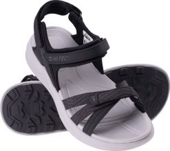 Hitec Damskie sandały Hi-tec Hirel Wo'sm000292379 czarny rozmiar 41. Czarne sandały damskie HITEC, bez wzorów, bez obcasa, bez zapięcia. Za 191.44 zł.