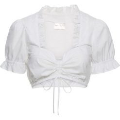 Krótka bluzka do sukienki ludowej bonprix biel wełny. Bluzki damskie bonprix. Za 89.99 zł.