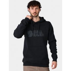Sweter męski Fjallraven Logo. Czarne swetry przez głowę męskie Fjällräven, m, bez wzorów, bez kołnierzyka. Za 669.00 zł.