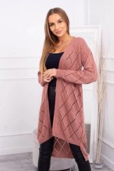 Sweter z geometrycznym wzorem ciemny różowy. Czerwone swetry damskie KESI, l, bez wzorów, z wełny, eleganckie, bez kołnierzyka, plus size, bez ramiączek, bez kaptura. Za 158.92 zł.
