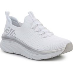 Buty Skechers D'LUX Walker Let It Glow 149366-WSL białe. Białe obuwie sportowe damskie bez wzorów, z gumy, na fitness i siłownię. Za 462.92 zł.
