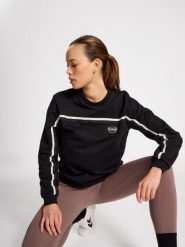 Bluza damska Hummel Lgc Mai Boxy. Czarne bluzy damskie Hummel, na jesień, xs, z aplikacjami, z bawełny, bez kaptura. Za 233.15 zł.