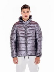 Kurtka puchowa ciepły z kaptur na co dzień. Szare kurtki męskie LEONE 1947 APPAREL, m, bez wzorów, z puchu, sportowe, bez kaptura. Za 357.81 zł.