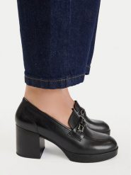 Lasocki Półbuty CEO-WB-ROSA-43 Czarny. Czarne półbuty damskie Lasocki, bez wzorów, ze skóry, bez obcasa, na obcasie, bez zapięcia. Za 249.99 zł.
