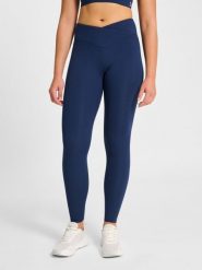 Damskie legginsy Hummel Hmlyoga Wrap High Waist. Niebieskie legginsy damskie Hummel, s, bez wzorów, z elastanu. Za 286.00 zł.