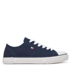 Trampki Tommy Hilfiger. Niebieskie trampki i tenisówki chłopięce Tommy Hilfiger, bez wzorów, bez zapięcia. Za 159.99 zł.