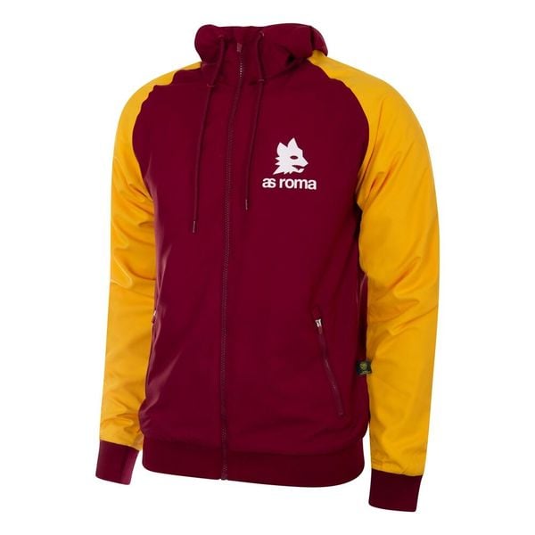 Kurtka Wiatroodporna Pikarska dla dorosłych - AS Roma 1987-89 - Czerwona. Czerwone kurtki męskie COPA FOOTBALL, bez wzorów, retro, bez kaptura. Za 465.20 zł.