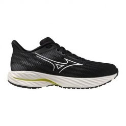 Buty do biegania damskie Mizuno Wave Inspire 21. Czarne obuwie sportowe damskie Mizuno, bez wzorów, z materiału, do biegania, mizuno wave. Za 675.00 zł.