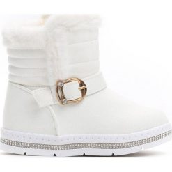Białe Śniegowce Opuscule. Buty zimowe dziewczęce marki Born2be. Za 59.99 zł.