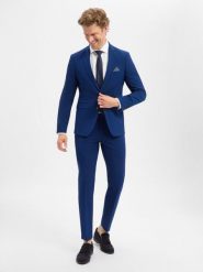 Finshley & Harding garnitur Mężczyźni Slim Fit niebieski, 48. Niebieskie garnitury męskie Finshley & Harding, bez wzorów, z materiału, klasyczne. Za 999.95 zł.