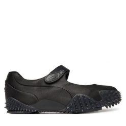Półbuty Puma. Czarne półbuty damskie Puma, bez wzorów, bez obcasa, na płaskiej podeszwie, bez zapięcia. Za 439.99 zł.
