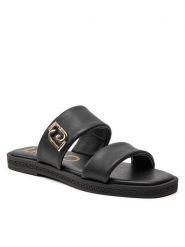 Liu Jo Klapki Iman 01 SA4113 P0062 Czarny. Czarne klapki damskie Liu Jo, bez wzorów, ze skóry, bez obcasa. Za 349.99 zł.